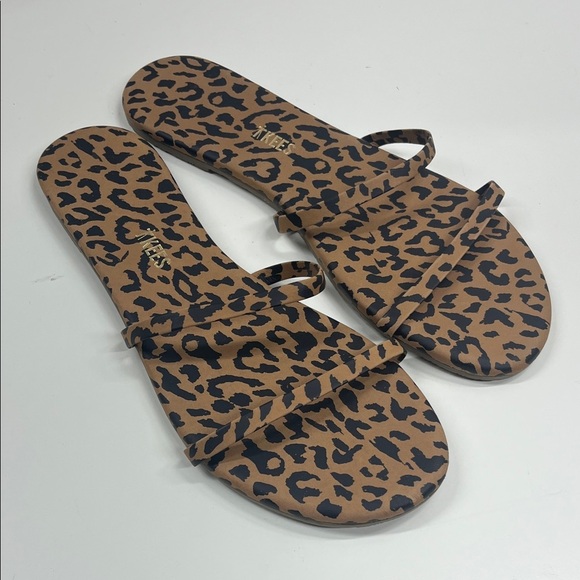 New Tkees Gemma Exotic Cheetah Slide Sandals Size 9 - Picture 2 of 6